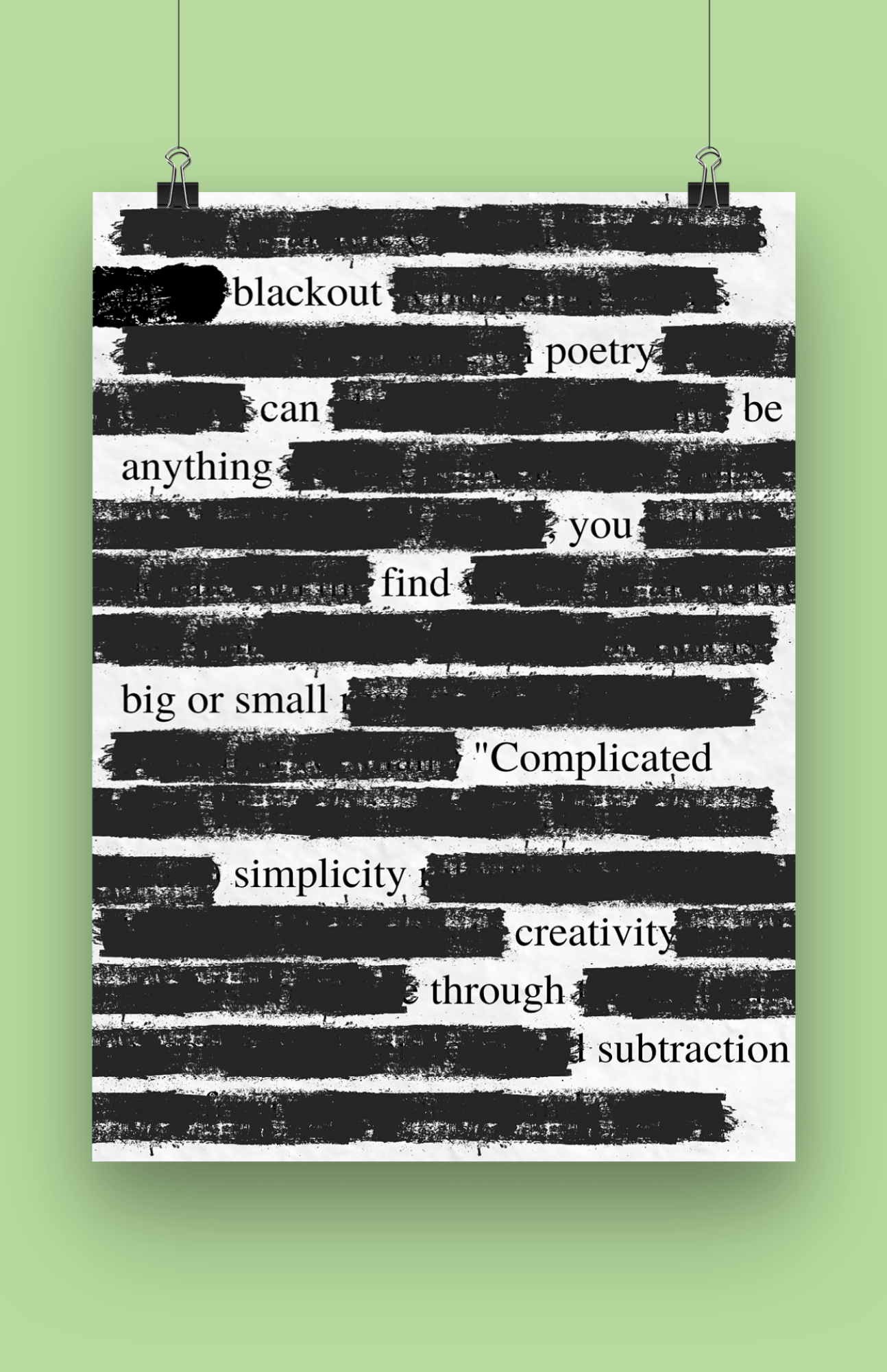 blackout poem