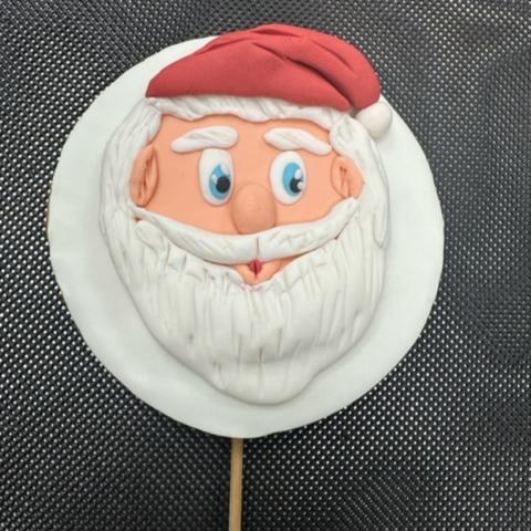 Santa face cookie