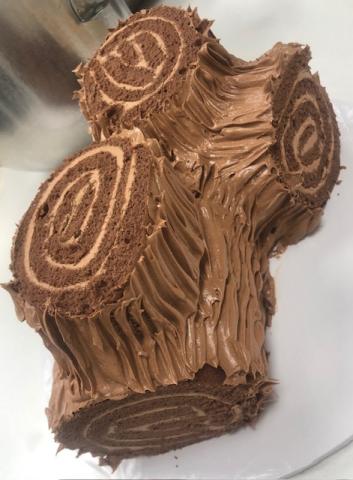 Yule log cake