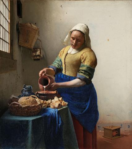 The Milkmaid, Johannes Vermeer, c. 1660 - Public Domain