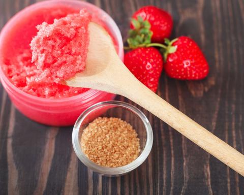 strawberry sugar scrub