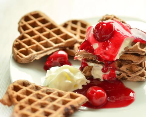 heart waffles