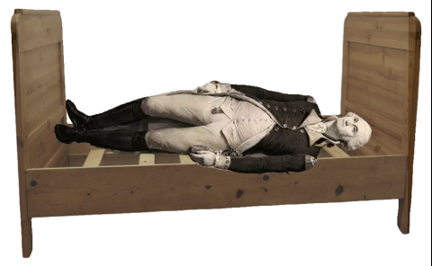 George Washington in bed