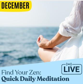 Person meditating by water