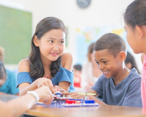 image of children working with circuit boards