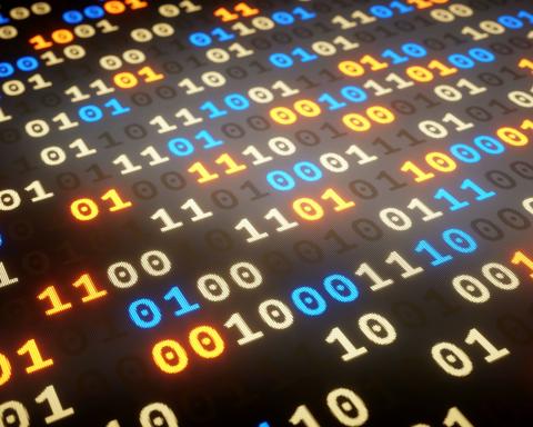 image of colorful binary code: zeroes and ones