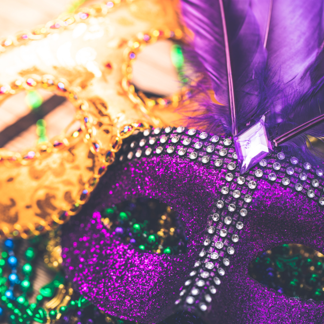 festive masks for Mardi Gras