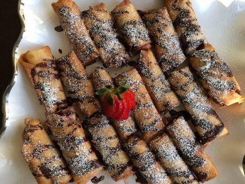 Chocolate Strawberry Egg Rolls