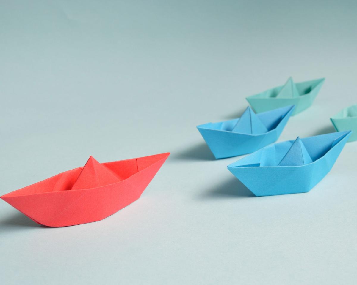 origami paper boats