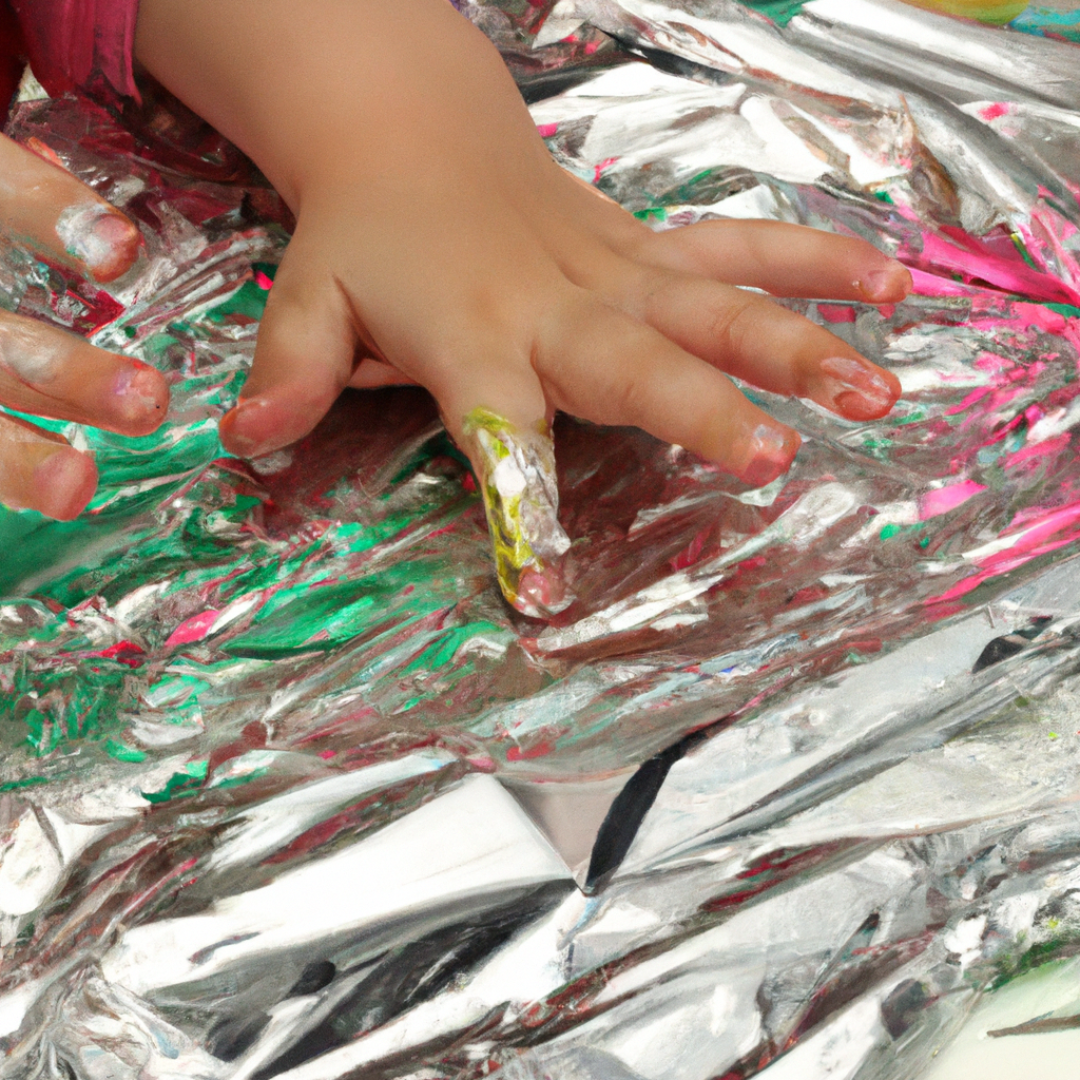 foil finger painting