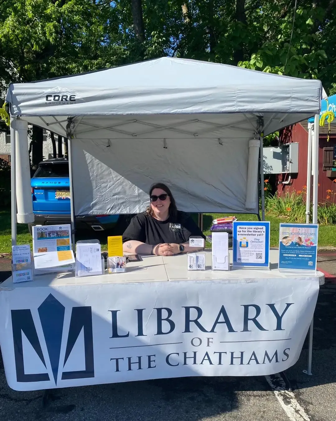Library table at the Farmers' Market