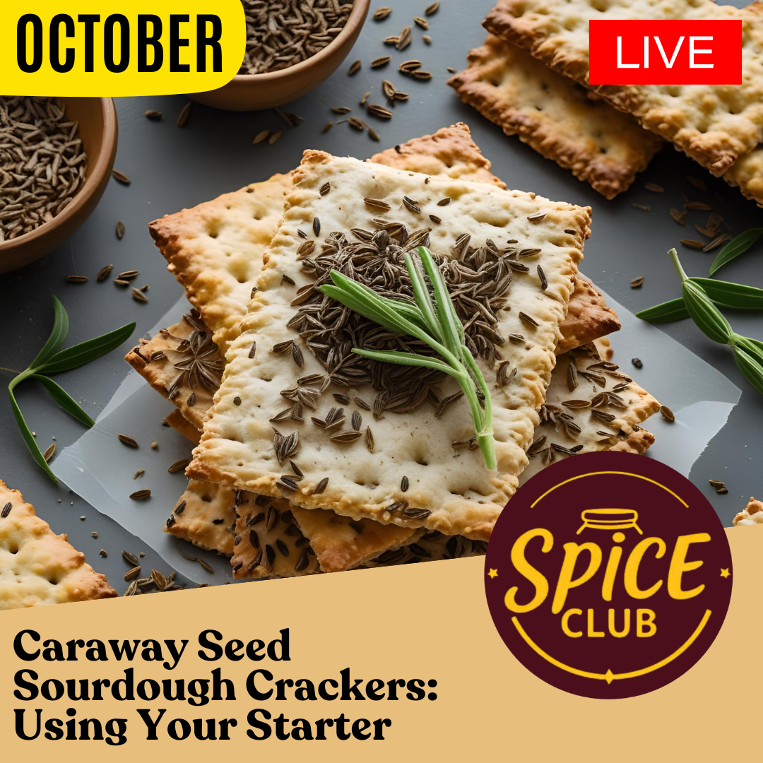 Caraway Seed Sourdough Crackers