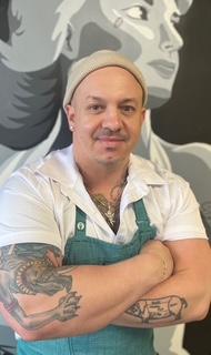 An image of chef Michael Cosenza of Mike’s Pasta Shoppe
