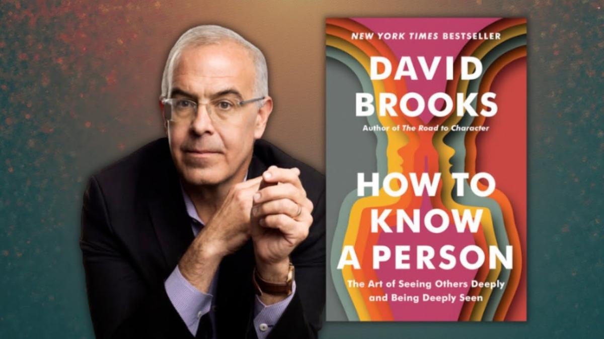 Author David Brooks with his book How to Know a Person