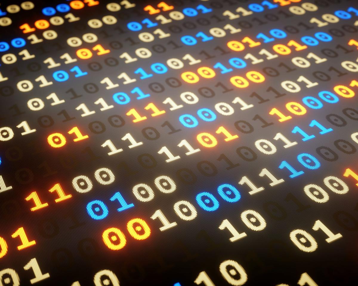 image of the numbers zero and one repeated to represent binary code